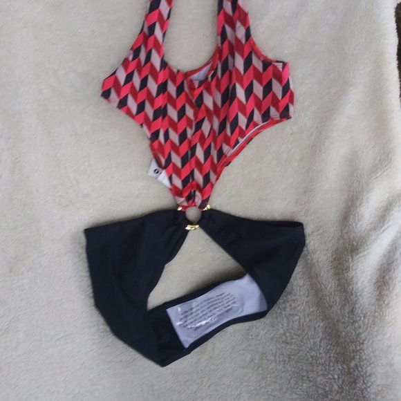 NWT- Perth Zig Zag Extreme Cut Out Swimsuit - Picture 8 of 8